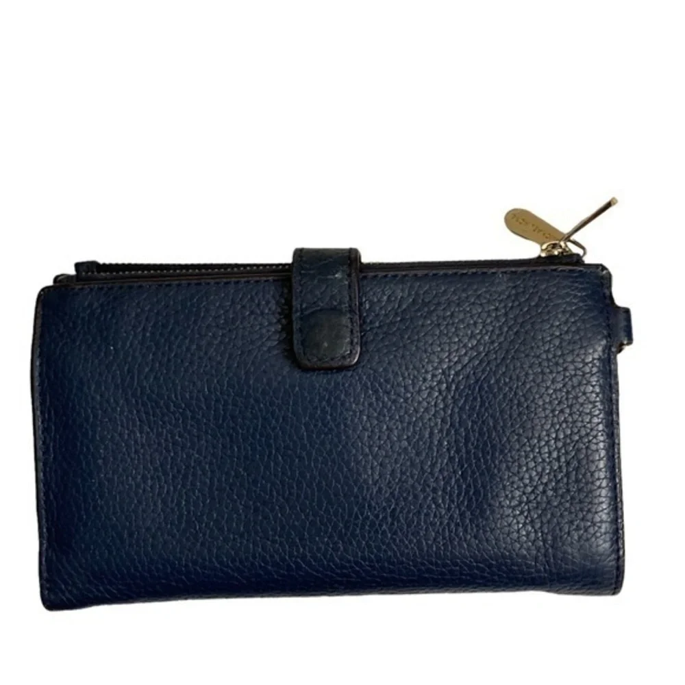 Michael kors blue leather wallet